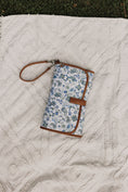 Load image into Gallery viewer, OiOi Change Mat - Blue Paisley/ Tan