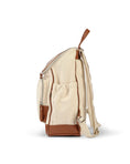 Load image into Gallery viewer, OiOi Natural Canvas Backpack - Chestnut Trim