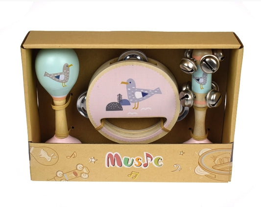 3 PCS Wooden Music Set - Penguin