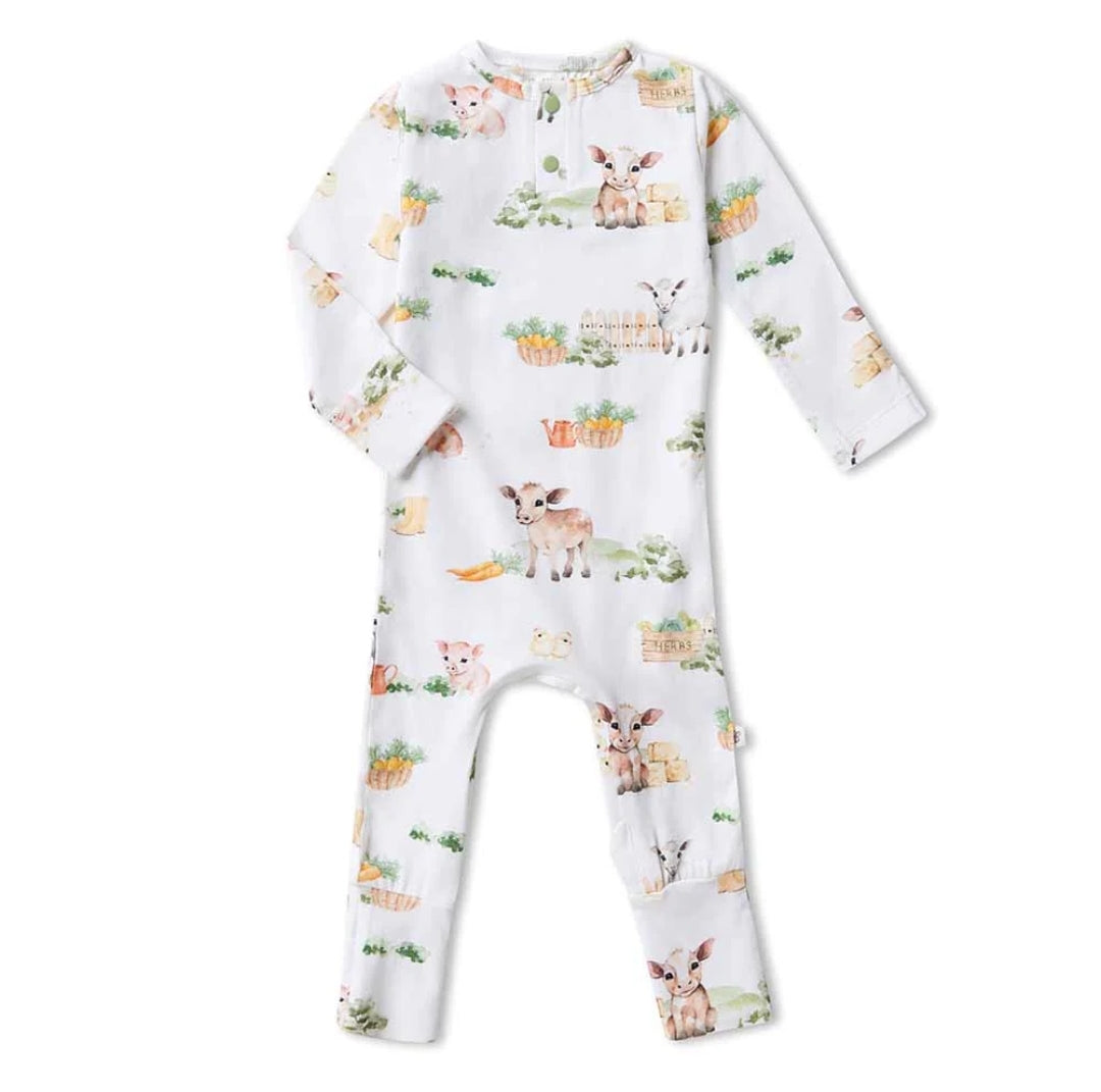 Snuggle Hunny Kids - Organic Growsuit - Farm