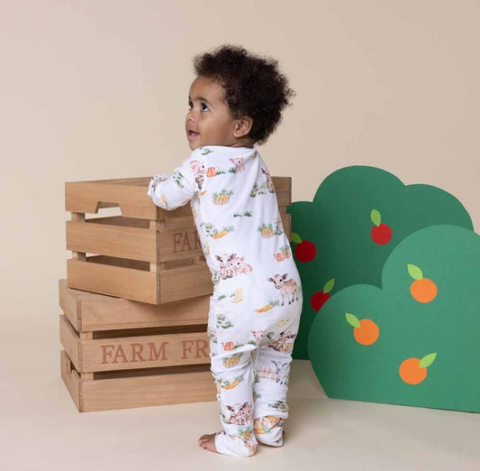 Snuggle Hunny Kids - Organic Growsuit - Farm
