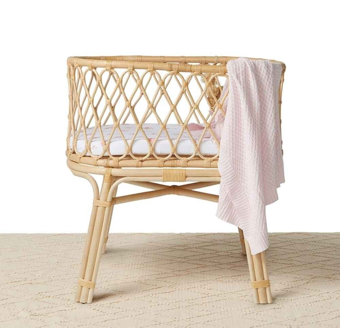 Snuggle Hunny Kids - Organic Diamond Knit Blanket- Blush Pink