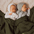 Load image into Gallery viewer, Snuggle Hunny Kids - Organic Diamond Knit Blanket - Olive
