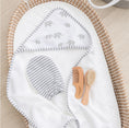 Load image into Gallery viewer, 4pc Baby Bath Gift Set - Grey Elephants/ Stripes