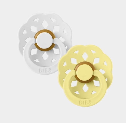 BIBS Boheme Pacifier - White/Sunshine