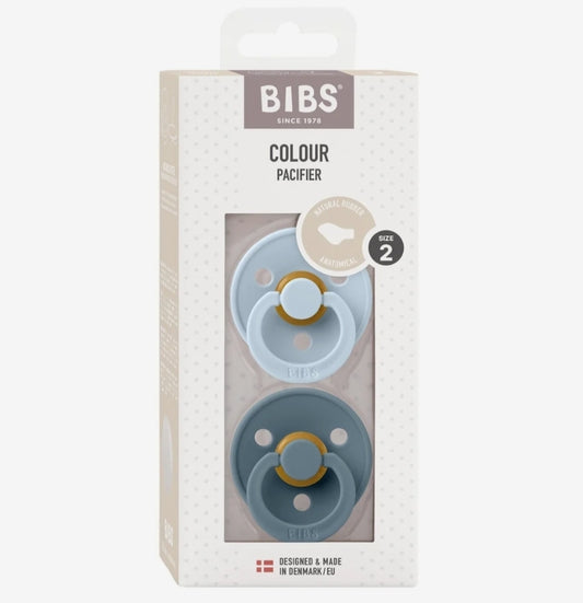 BIBS Pacifier - ANATOMICAL TEAT - Baby Blue/Petrol
