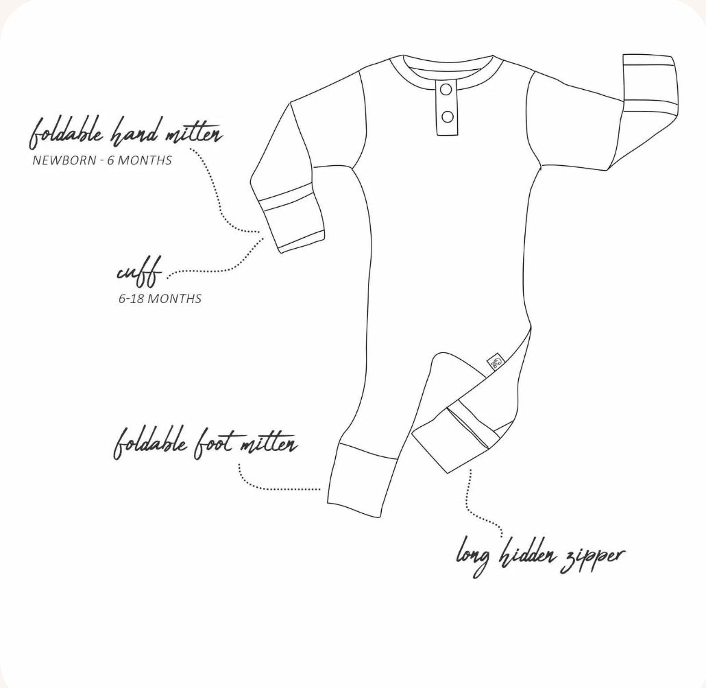 Snuggle Hunny - Organic Rib Growsuit - Milk