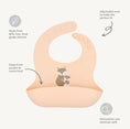 Load image into Gallery viewer, Silicone Catch All Bib - Fox/Blush