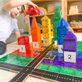 Load image into Gallery viewer, Learn & Grow Magnetic Tile Toppers - Road Pack 40 Pieces
