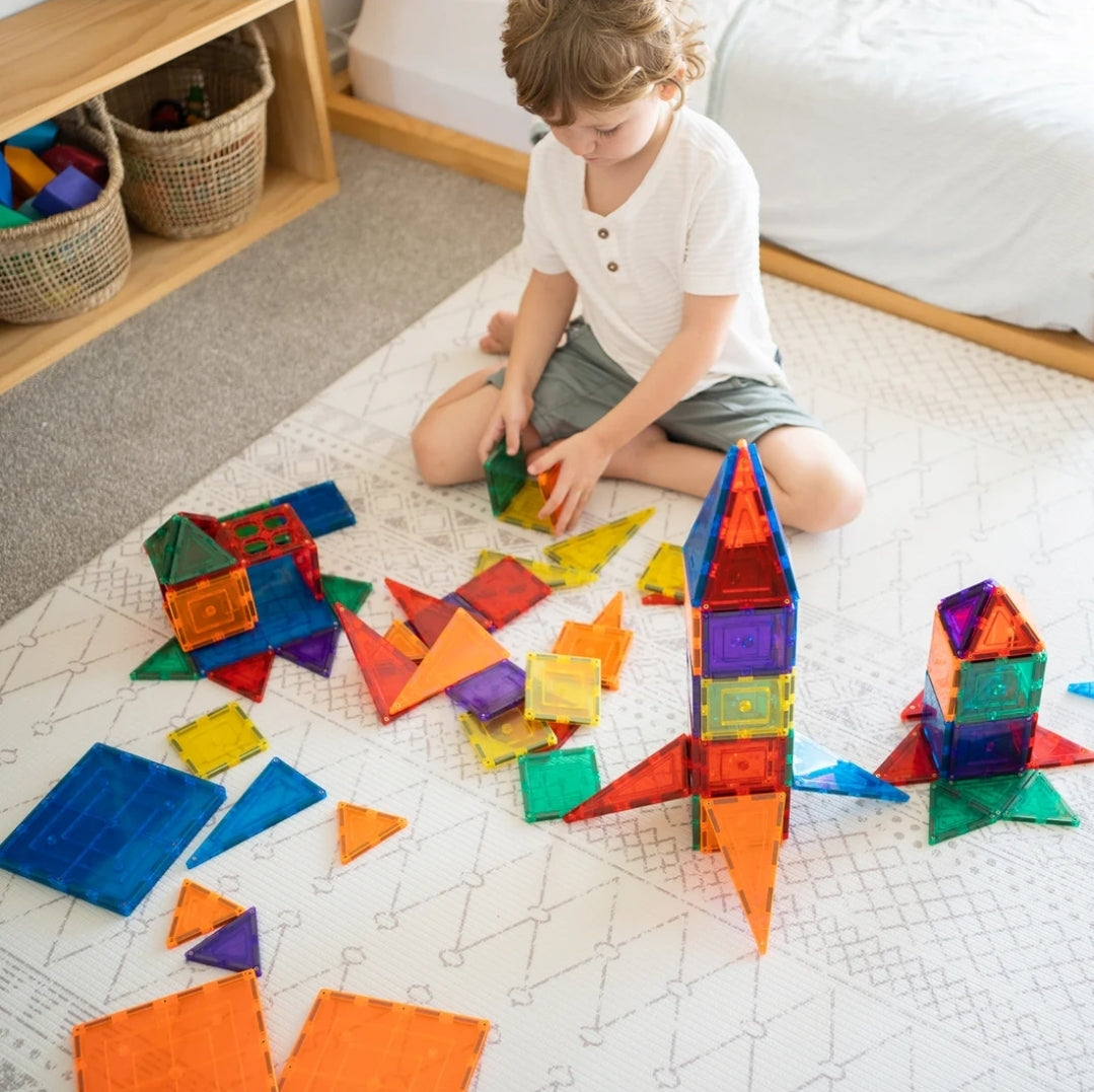 Learn & Grow magnetic Tiles - 110 Pieces