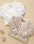 Load image into Gallery viewer, Purebaby - 2Pack Zip Growsuit - Vanilla Wattle