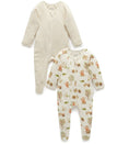 Load image into Gallery viewer, Purebaby - 2Pack Digital Zip Growsuit - Harvest