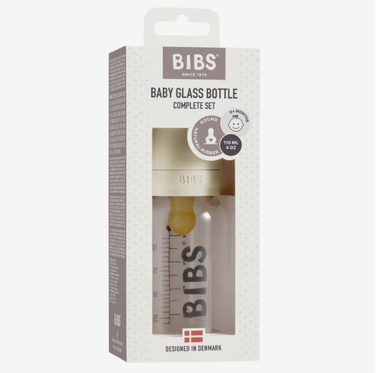 Bibs - 110ml Glass Bottle Set - Ivory
