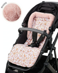 Load image into Gallery viewer, OiOi Cozy Fleece Pram Liner - Peach Paisley