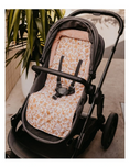 Load image into Gallery viewer, OiOi Cozy Fleece Pram Liner - Peach Paisley