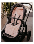 Load image into Gallery viewer, OiOi Cozy Fleece Pram Liner - Peach Paisley