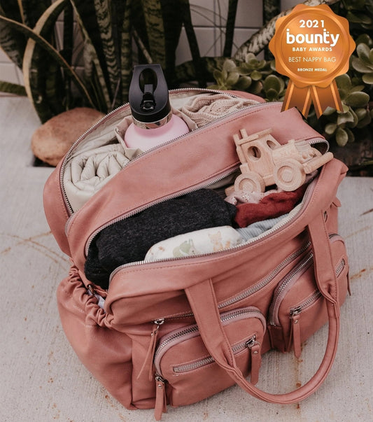OiOi Vegan Leather  Carry all  - Dusty Rose