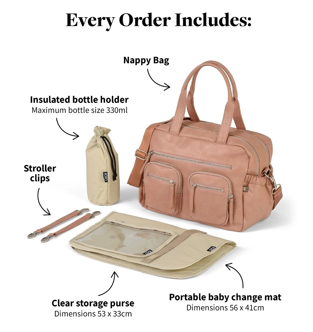 OiOi Vegan Leather  Carry all  - Dusty Rose