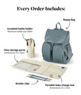 Load image into Gallery viewer, OiOi Vegan Leather Nappy Backpack - Stone Blue