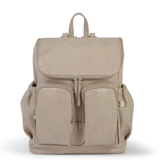 OiOi  Vegan Leather Nappy Backpack - Taupe