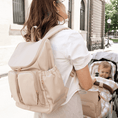 Load image into Gallery viewer, OiOi Nappy Backpack - Beige Nylon