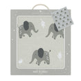Load image into Gallery viewer, Whimsical Baby Blanket- Elephant/Grey