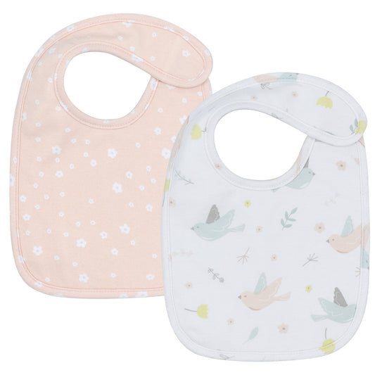 2pk Bibs Ava/Blush Floral