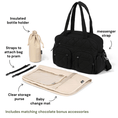 Load image into Gallery viewer, OiOi - Carry all Nappy Bag - Chocolate - Puffy Quilt