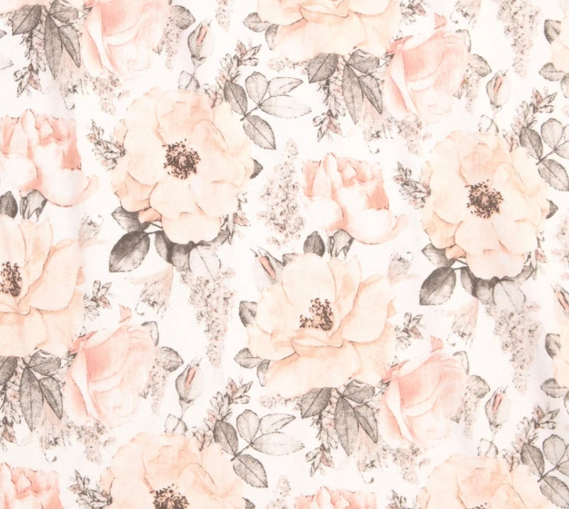 All4Ella - Fitted Jersey Cot Sheet - Soft Florals