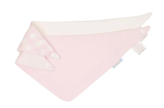 All4Ella - Bandana Bibs 2pk - Gingham Pink