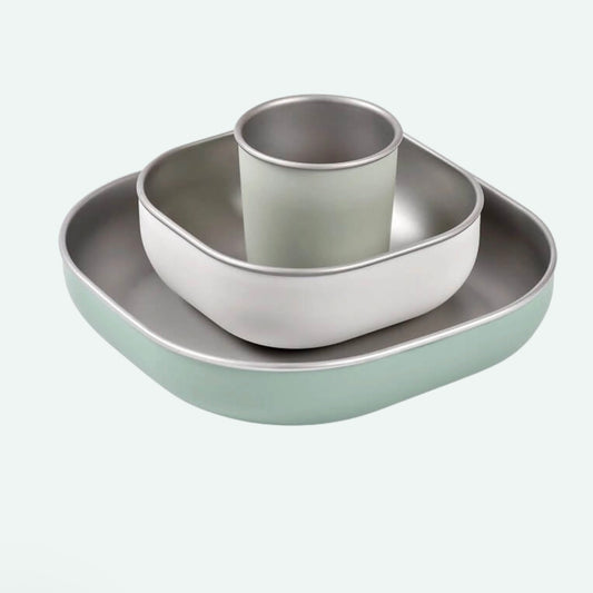 Beaba - Stainless Meal Set - Sage Green