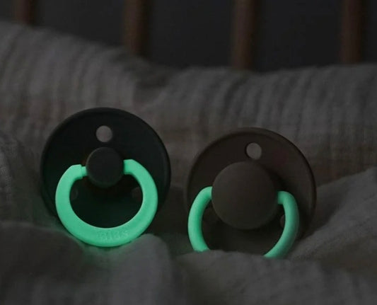 Bibs Pacifier - SYMMETRICAL TEAT - Blush GLOW/Vanilla GLOW