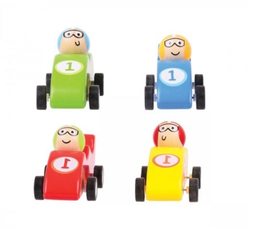 BigJigs Toys - Pull Back Hot Rods