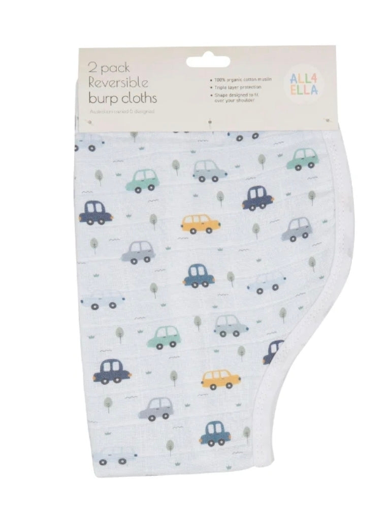All4Ella - Burp Bibs 2pk - Beep Beep