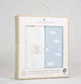 Load image into Gallery viewer, Living Textiles - 2Pk Organic Bedside Sleeper Fitted Sheets - Elephant Play Time