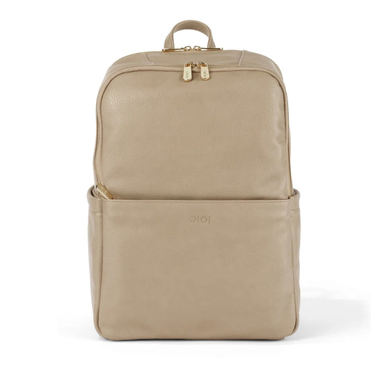 OiOi Vegan Leather Multitasker Nappy Backpack  - Oat