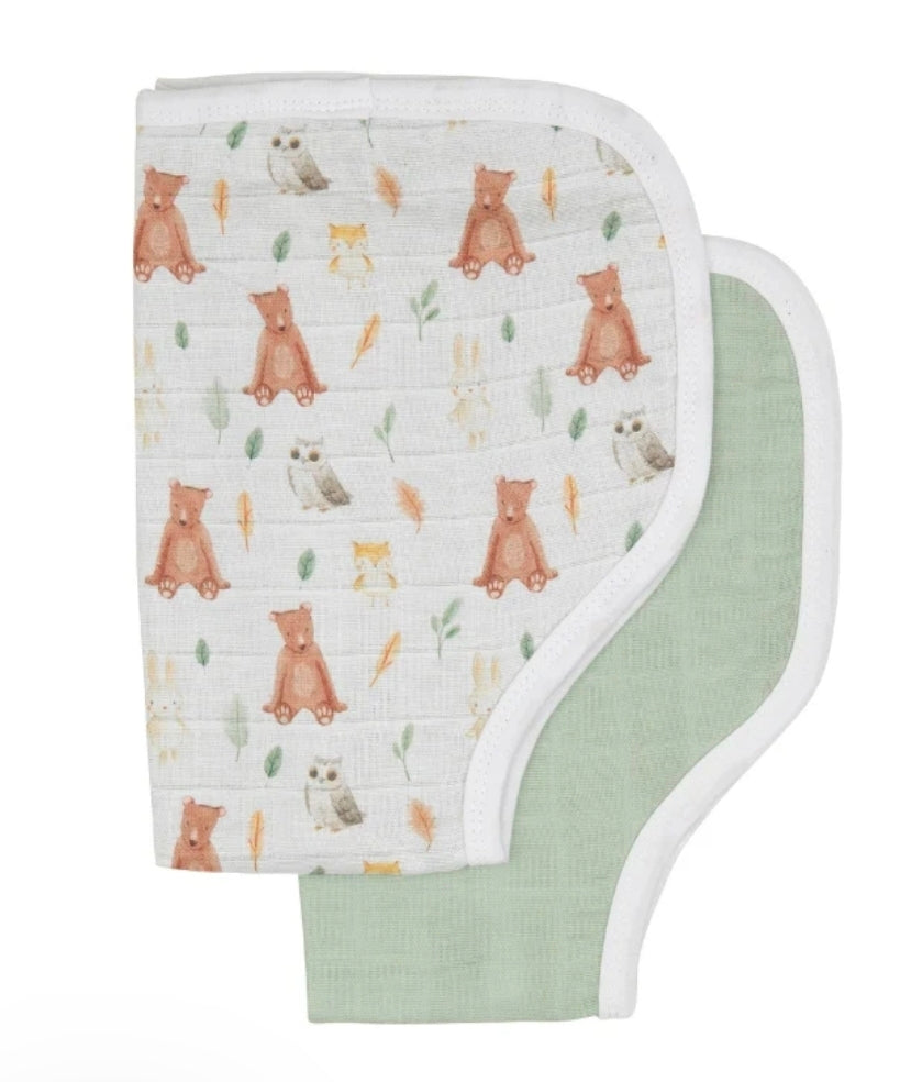 All4Ella - Burp Bib 2pk - Forest Friends