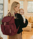 Load image into Gallery viewer, OiOi Nappy Backpack - Mulberry Nylon
