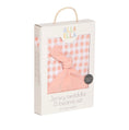 Load image into Gallery viewer, All4Ella - Organic Jersey Swaddle & Beanie Set - Gingham Strawberry