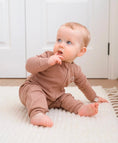 Load image into Gallery viewer, Lummi In Colour - Organic Cotton Waffle Growsuit - Mocha