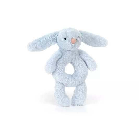 Jellycat- Bashful Blue Bunny Ring Rattle