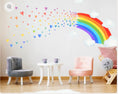 Load image into Gallery viewer, Wall Koala - Rainbow Hearts Cloud Wall Sticker - Colourful Watercolour Decal
