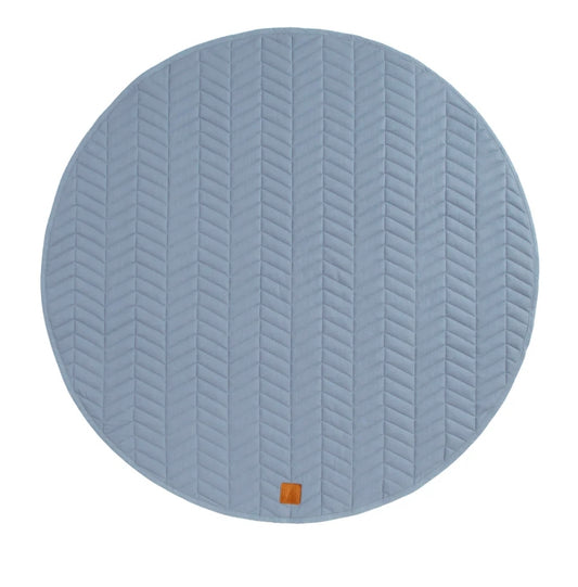 All4Ella Quilted Reversible Linen Playmat - Slate Blue