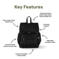 Load image into Gallery viewer, OiOi Mini Signature Backpack - Black Dimple