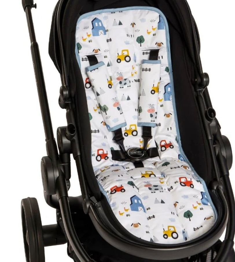 All4Ella - Reversible Pram Liner - Barnyard