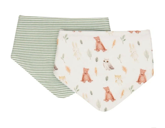 All4Ella - Bandana Bibs 2pk - Forest Friends