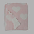 Load image into Gallery viewer, Living Textiles - Chennile Baby Blanket - Pink Hearts