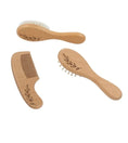 Load image into Gallery viewer, 3pc Baby Wooden Brush & Comb Set