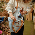 Load image into Gallery viewer, OiOi Fold Up Tote - Blue Check