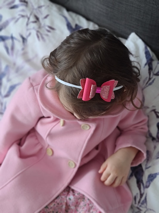 3 Inch Classic bow - deep pink